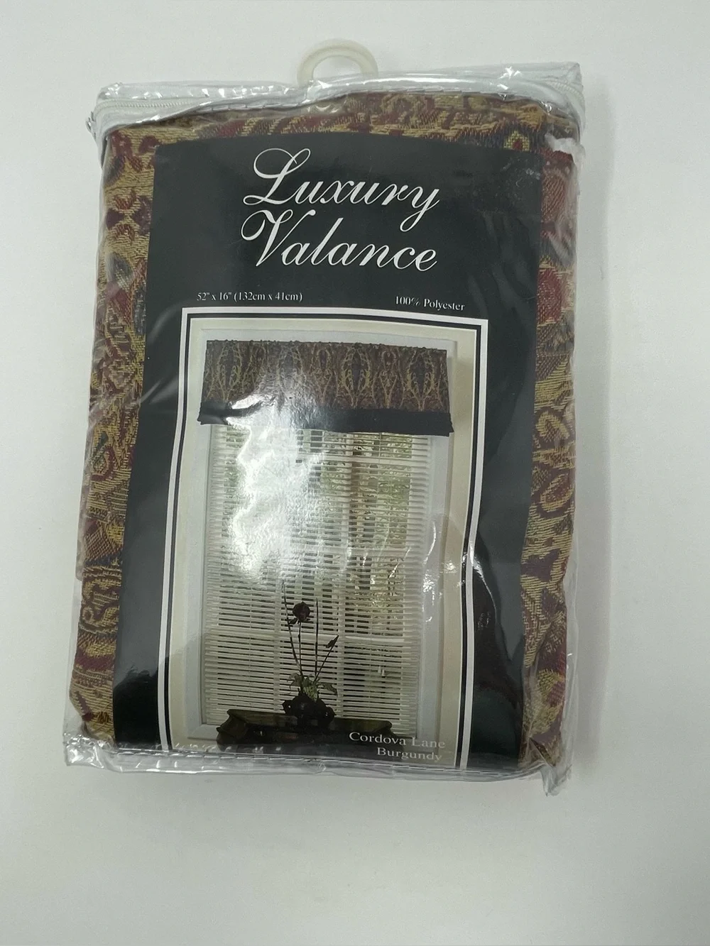 Cordova Lane Burgundy Luxury Window Valance 52